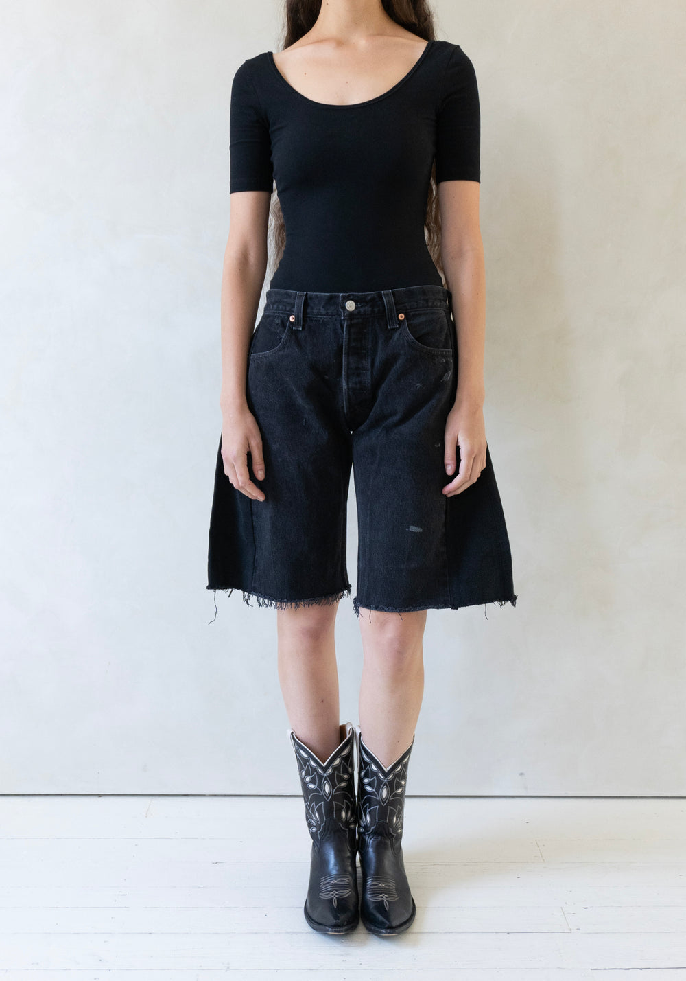 B Sides Vintage Lasso Jean Short in Black