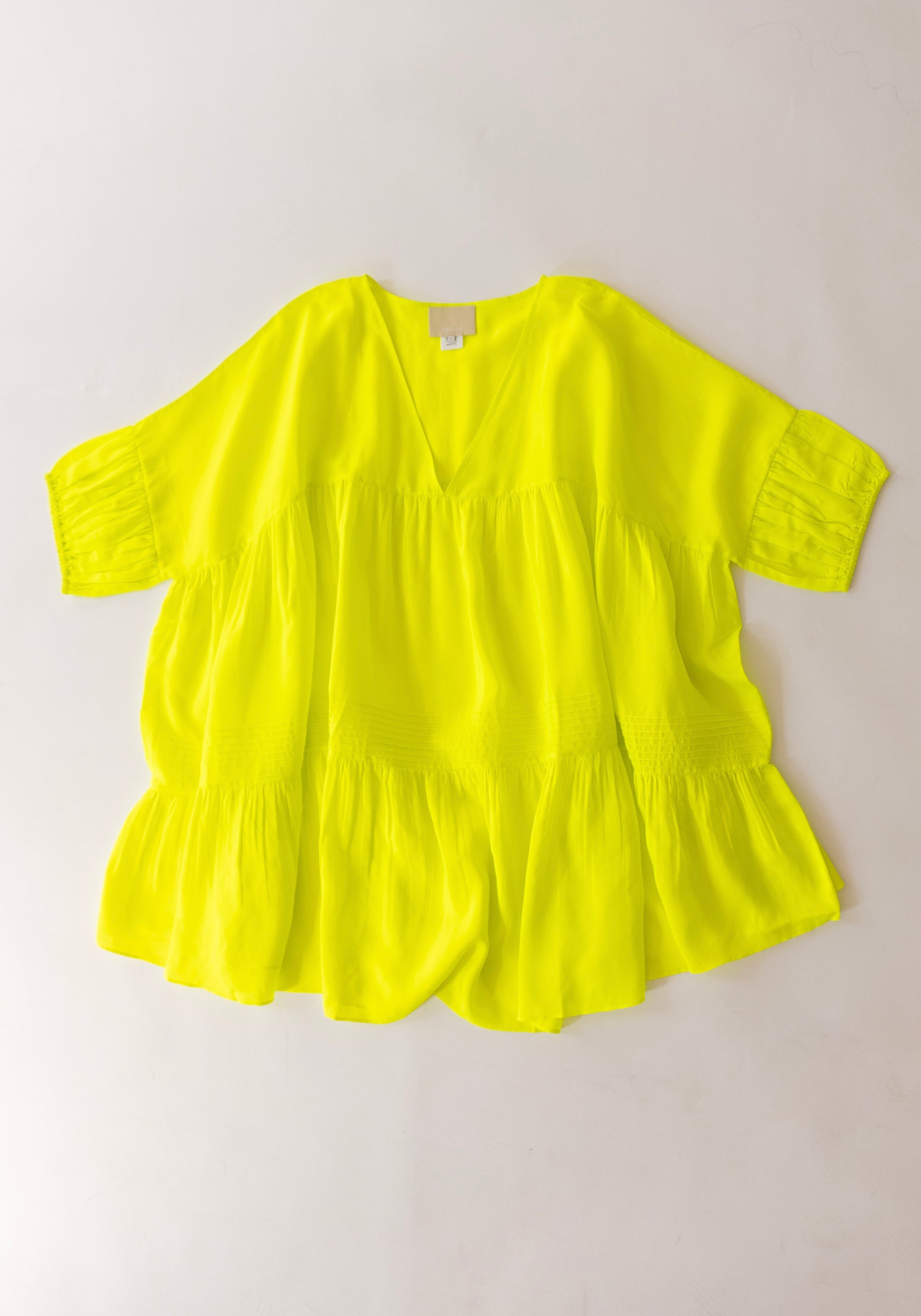 Anaak Airi Mini Dress in Fluoro Yellow