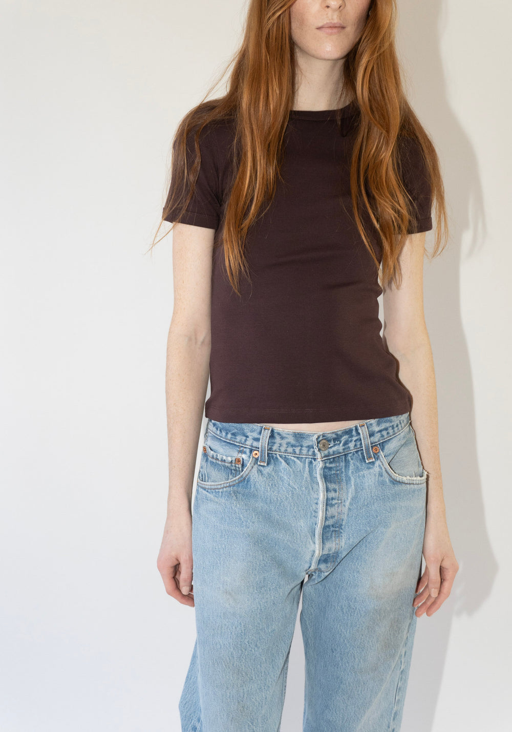 Flore Flore Car Tee in Chocolate Plum