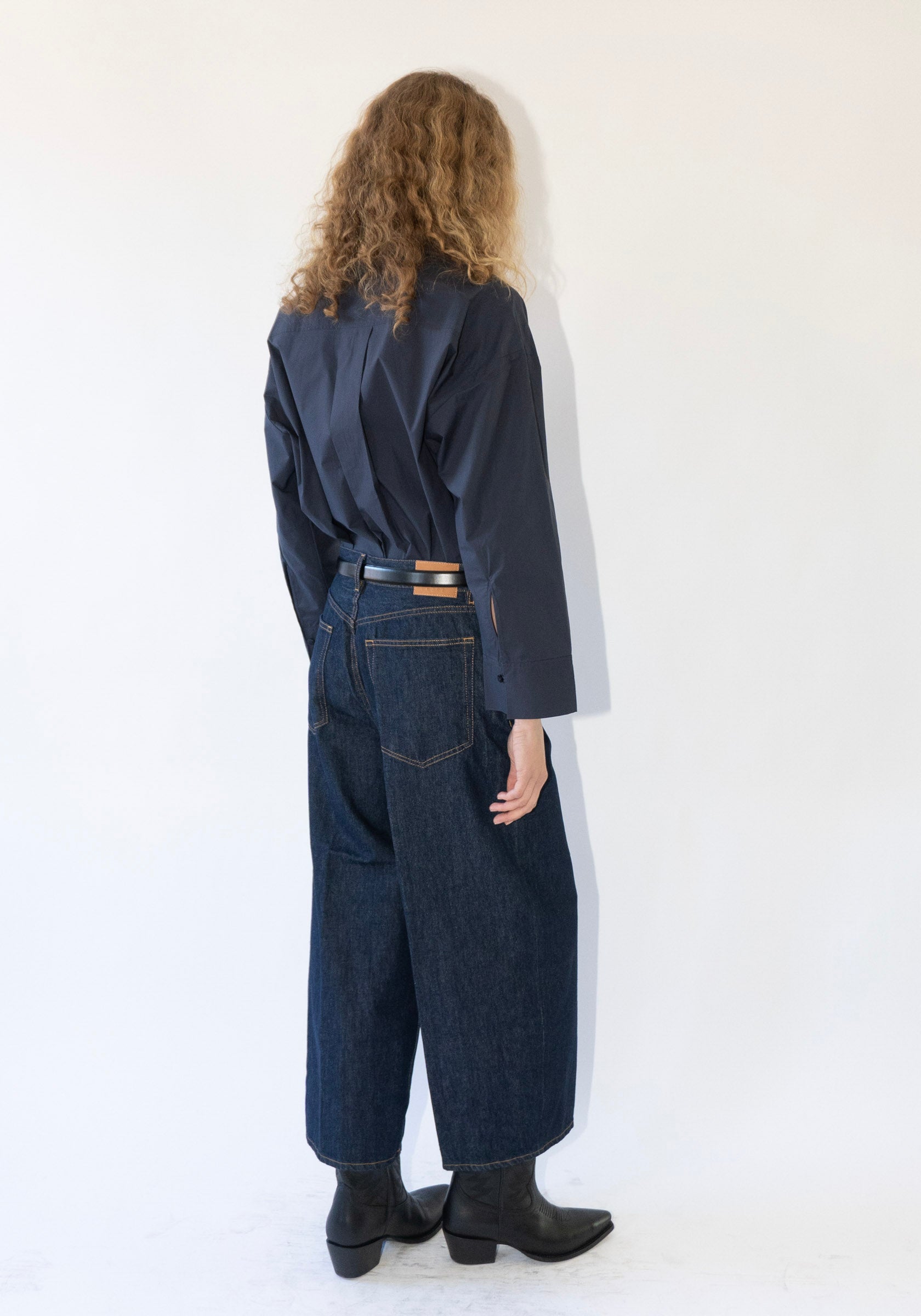 Cropped Roomy Jeans in Rinsed Raw