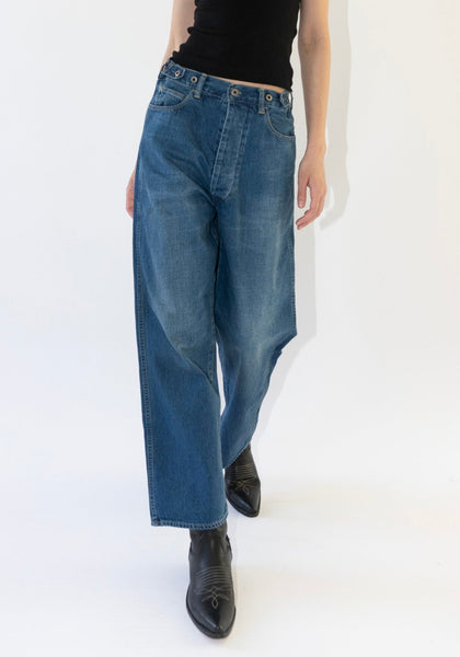 chimala WAIST ADJUSTABLE DENIM PANTS | PLEASE