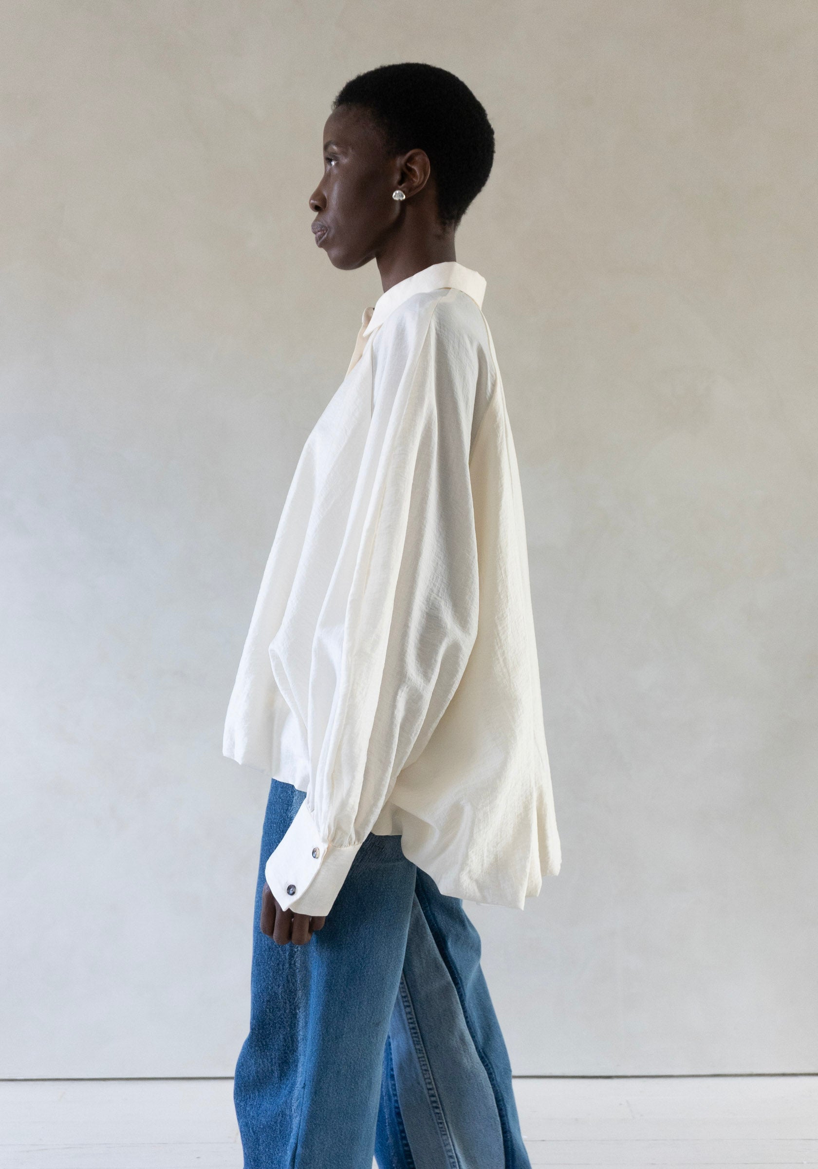 Cordera Balloon Sleeve Top in Cream