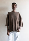 Cordera Merino Wool Oversized T-Shirt in Deep Taupe
