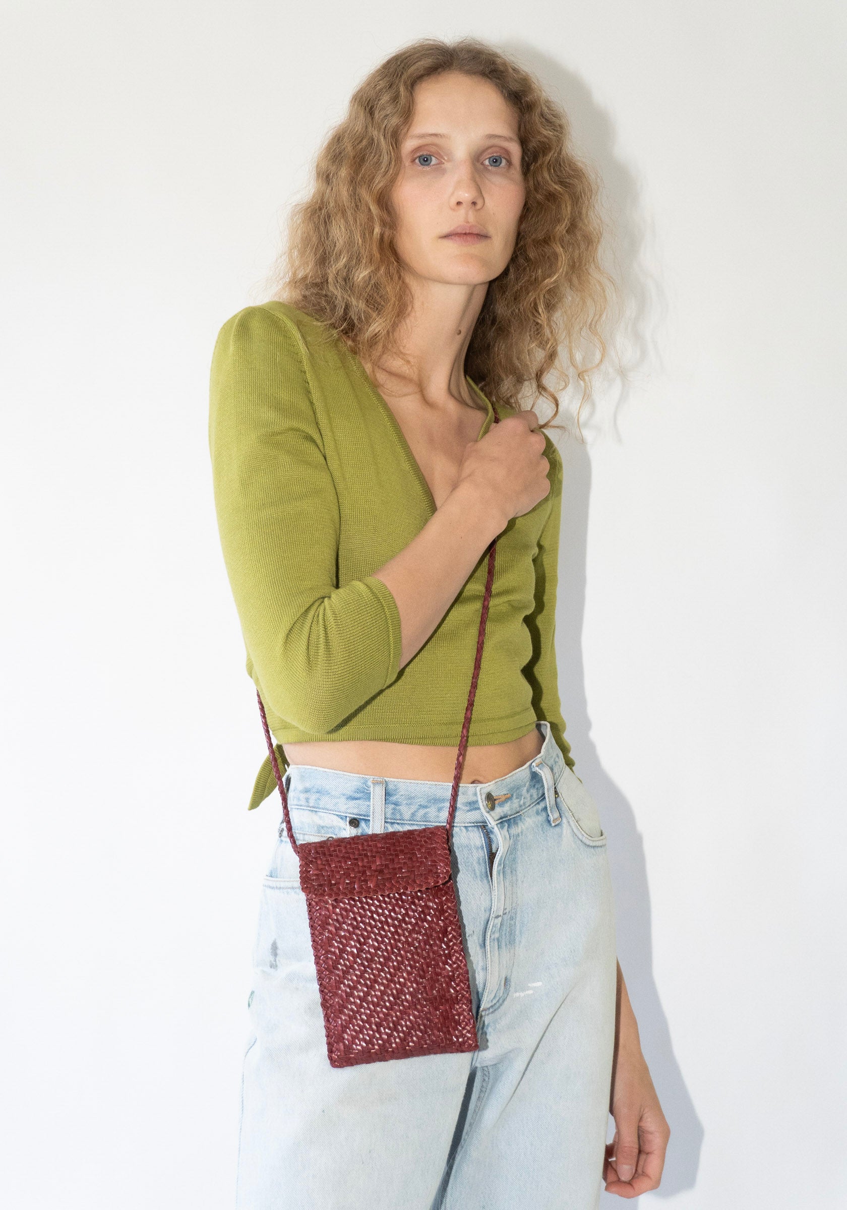 Phone Crossbody in Bordo