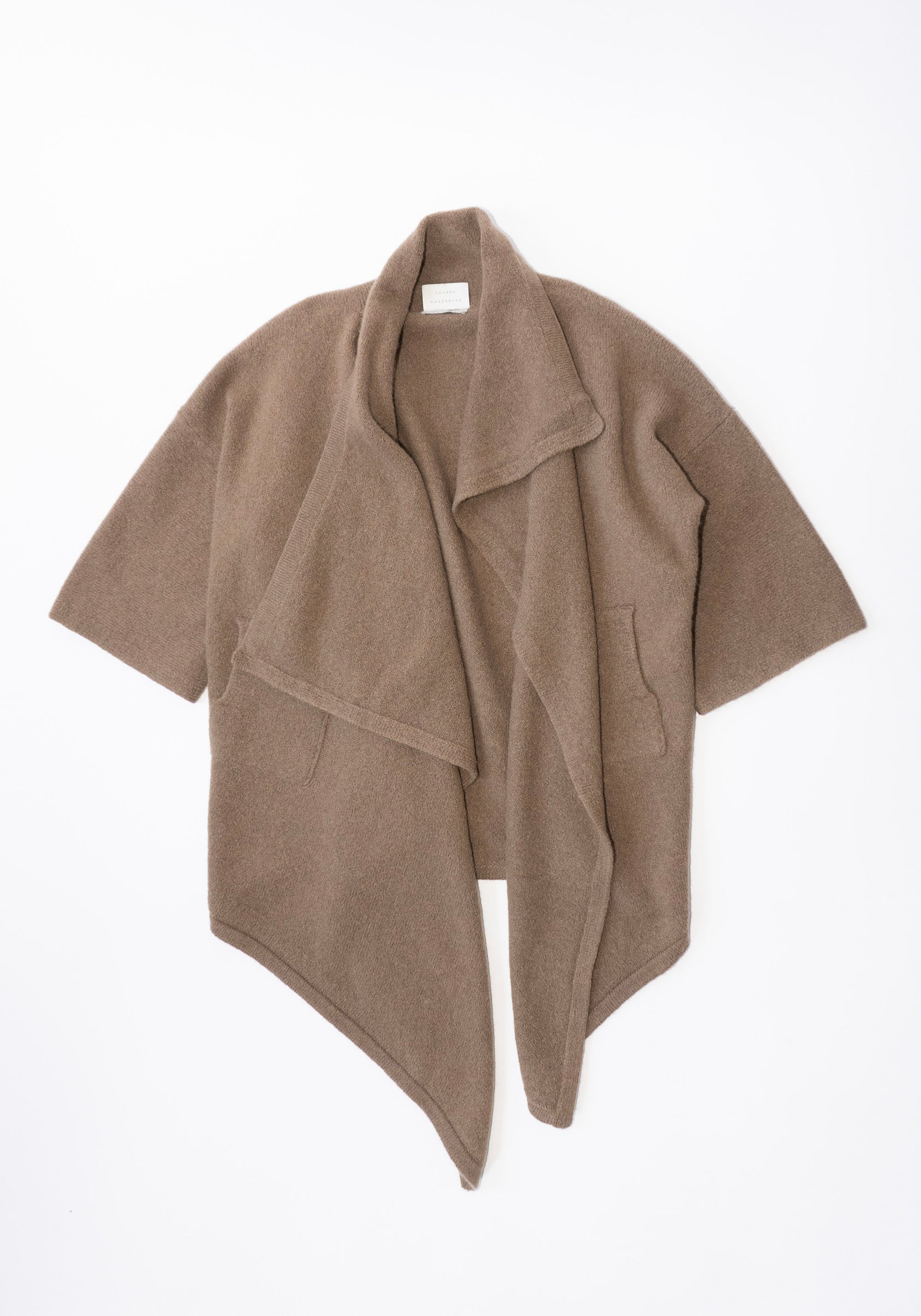 Lauren Manoogian Drape Mantle Sweater Jacket in Tobacco