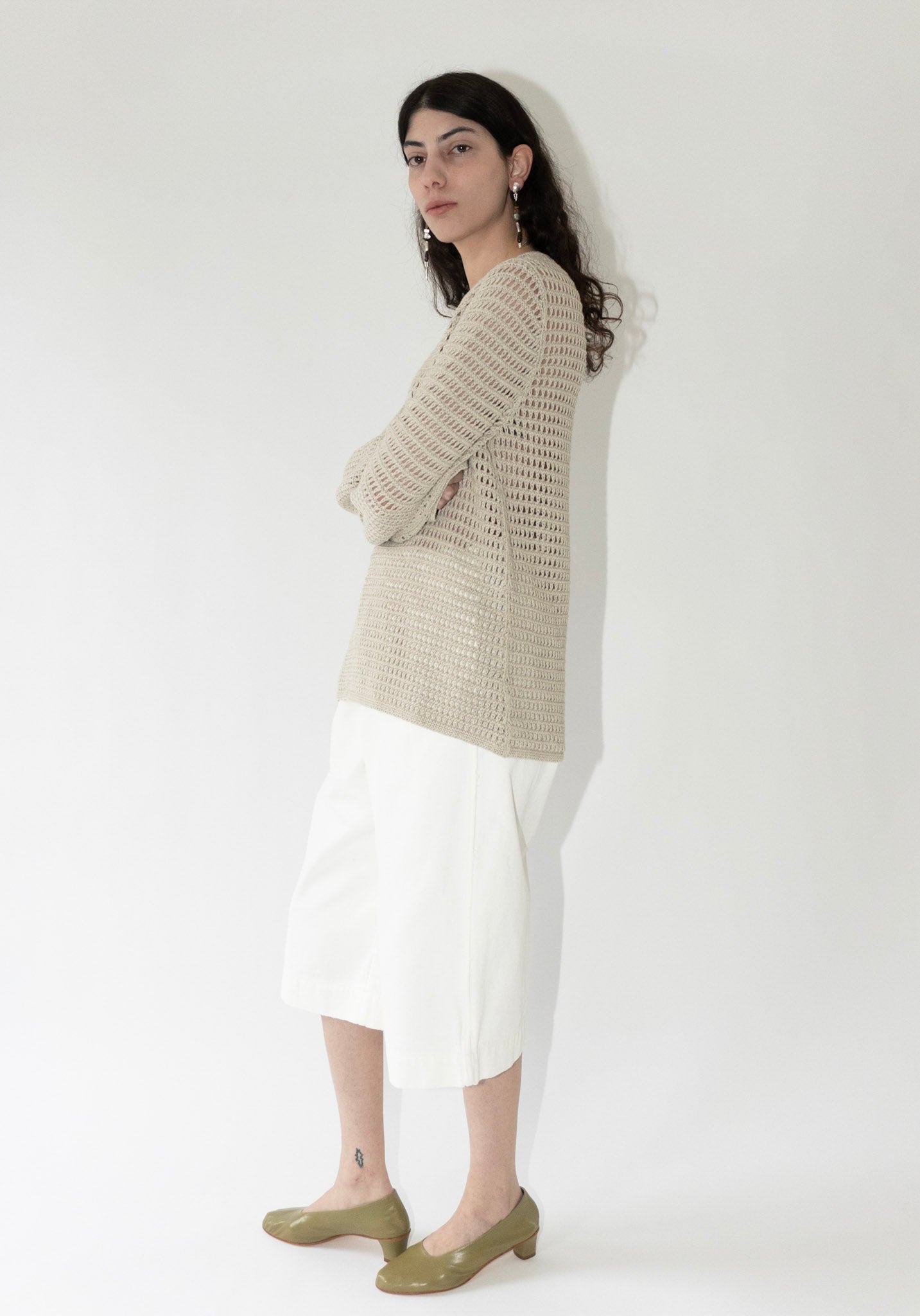 Lauren Manoogian Net Pullover in Flax