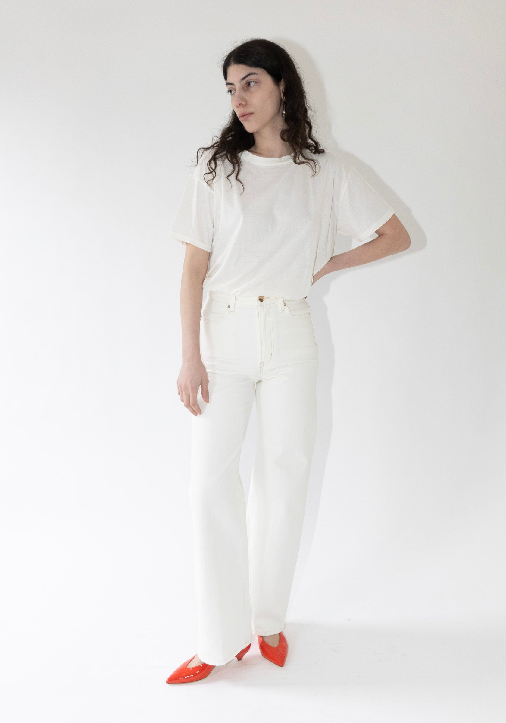 Ruadh Quinn Selvedge Jean in White