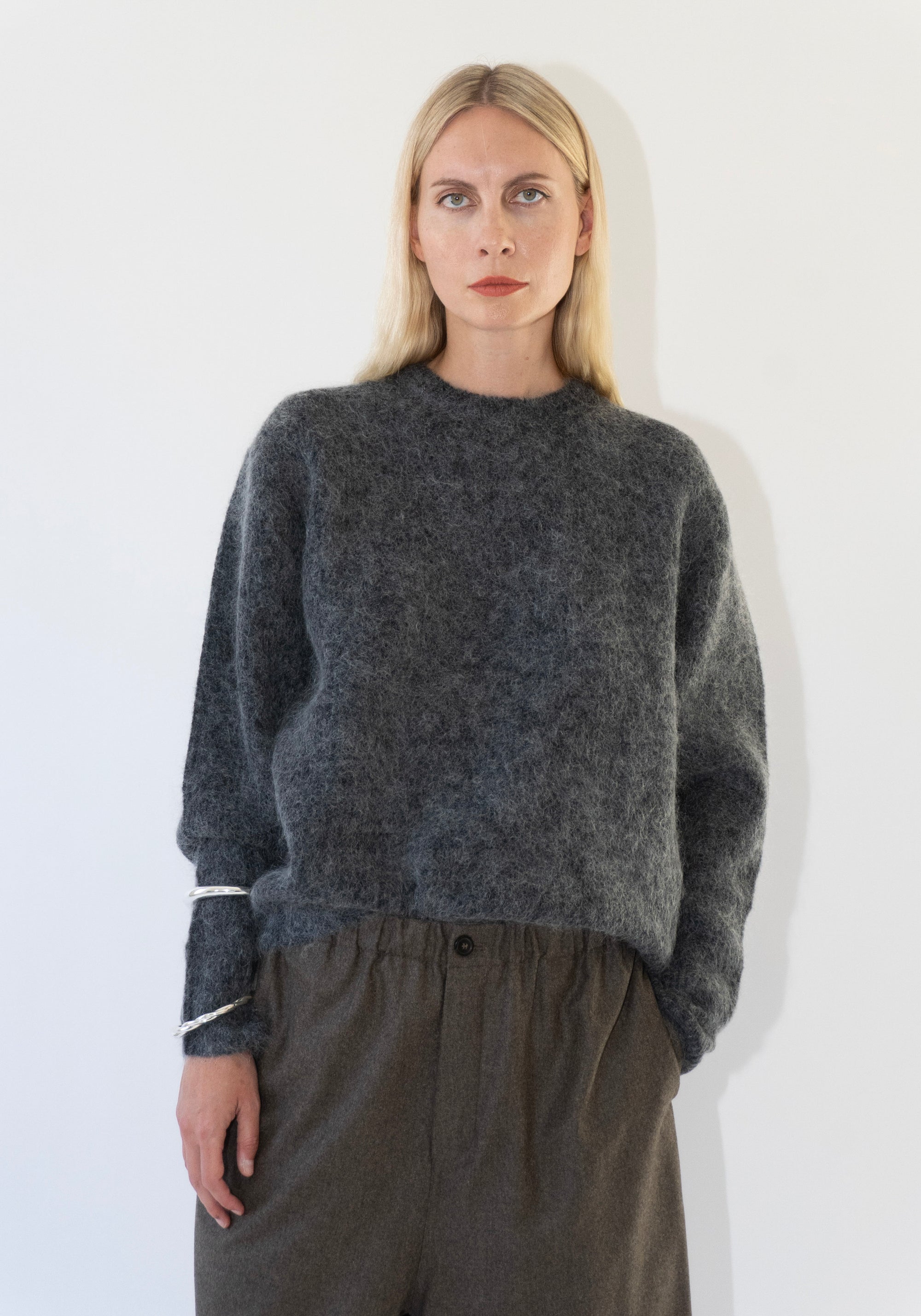 Mohair Pullover in Charcoal