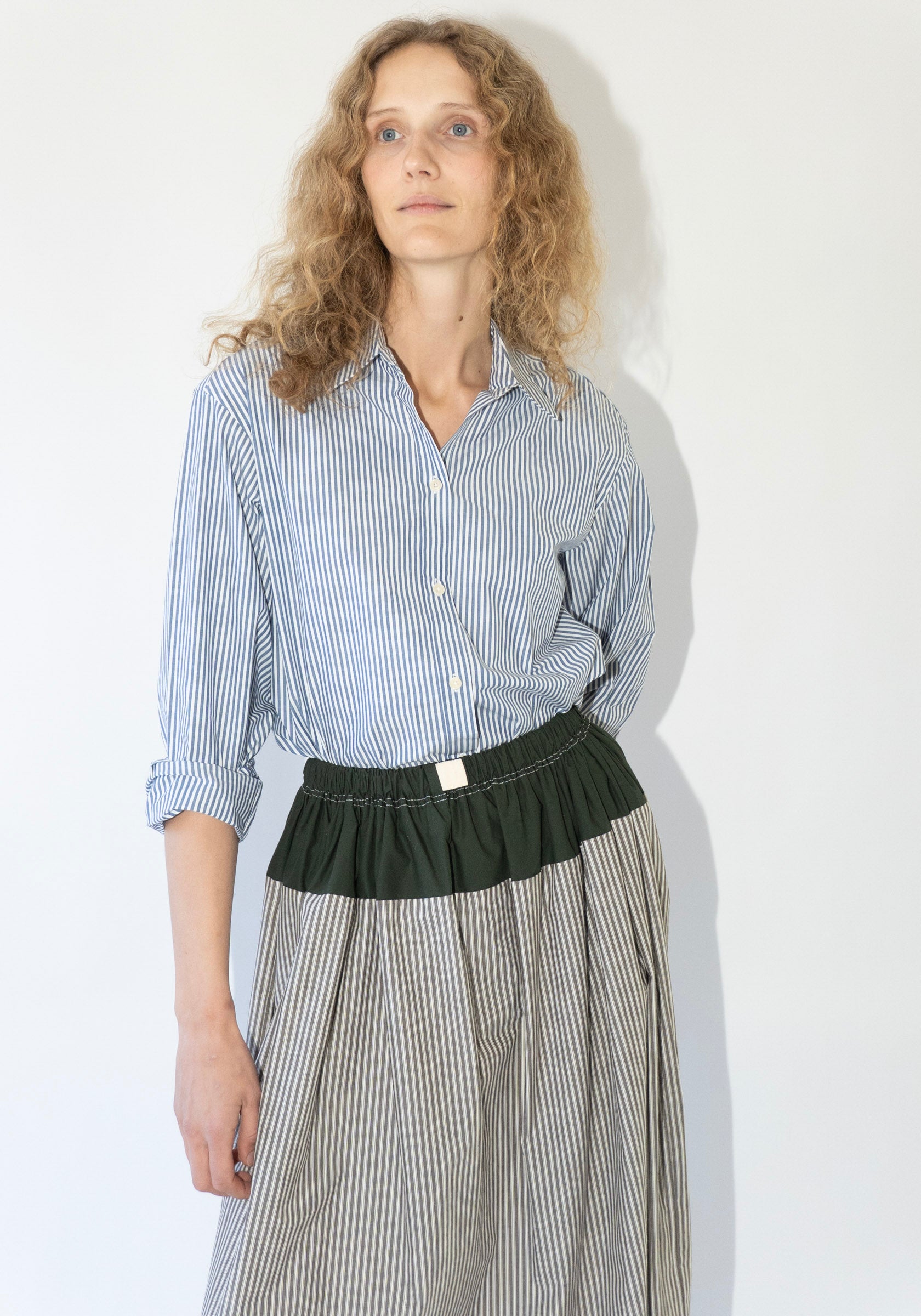 Classic Button Down in Blue Stripe