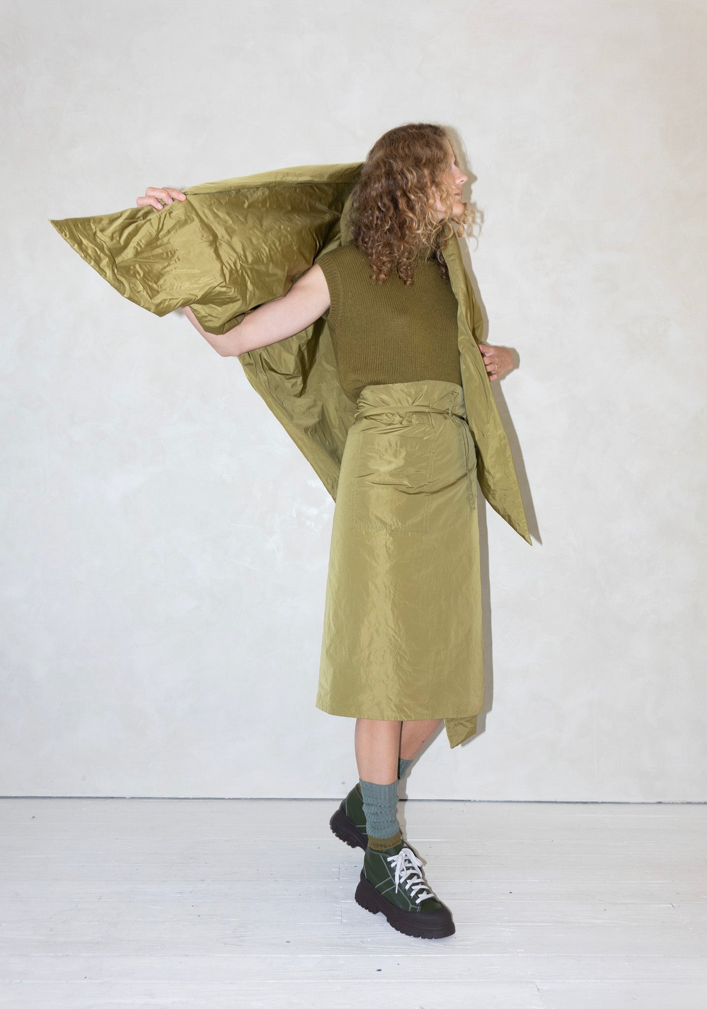 Sofie D'Hoore Scarf in Olive Oil