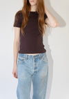 Flore Flore Car Tee in Chocolate Plum