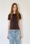 Flore Flore Car Tee in Chocolate Plum