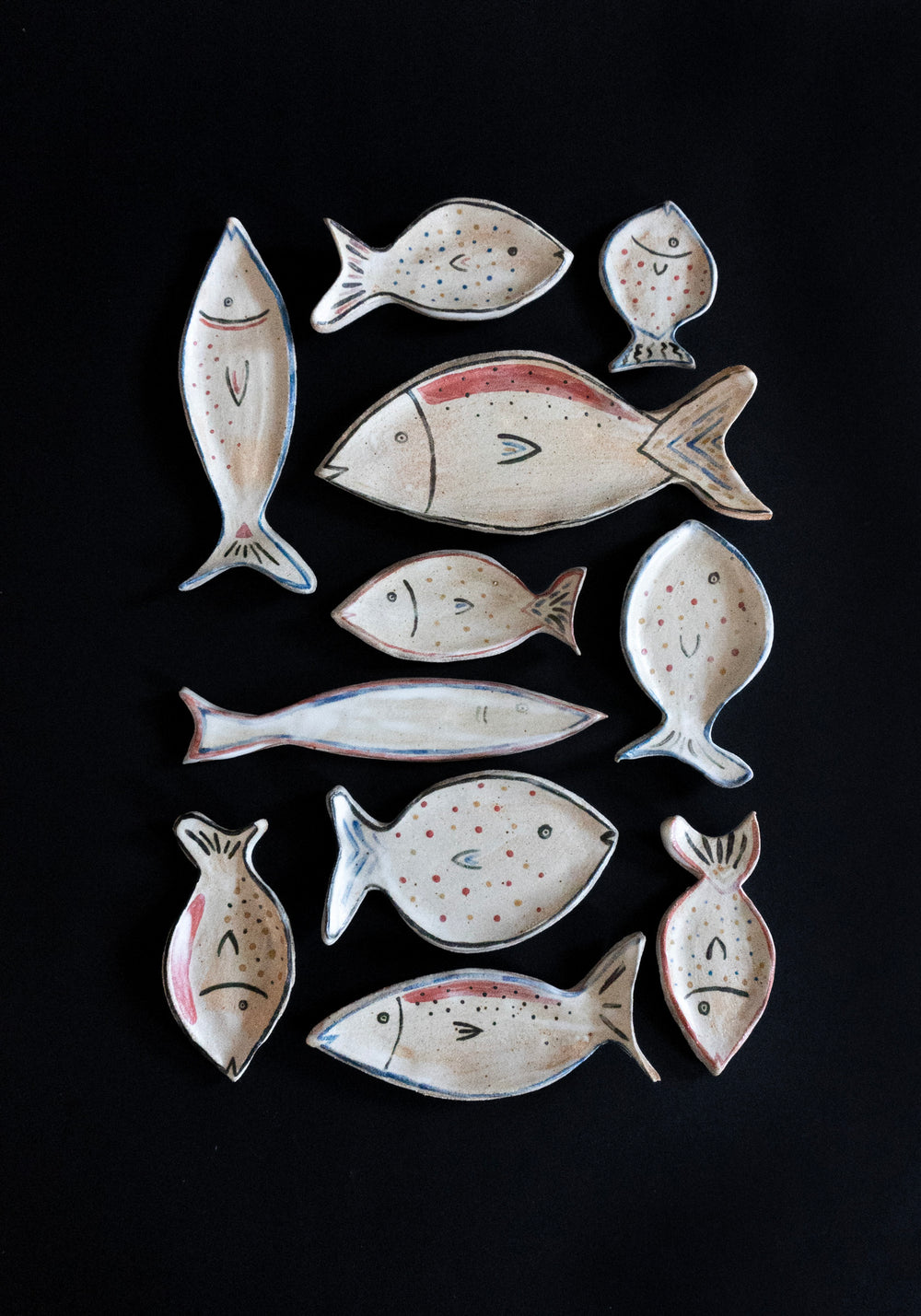 Handpainted Ceramic Fish Dish Medium