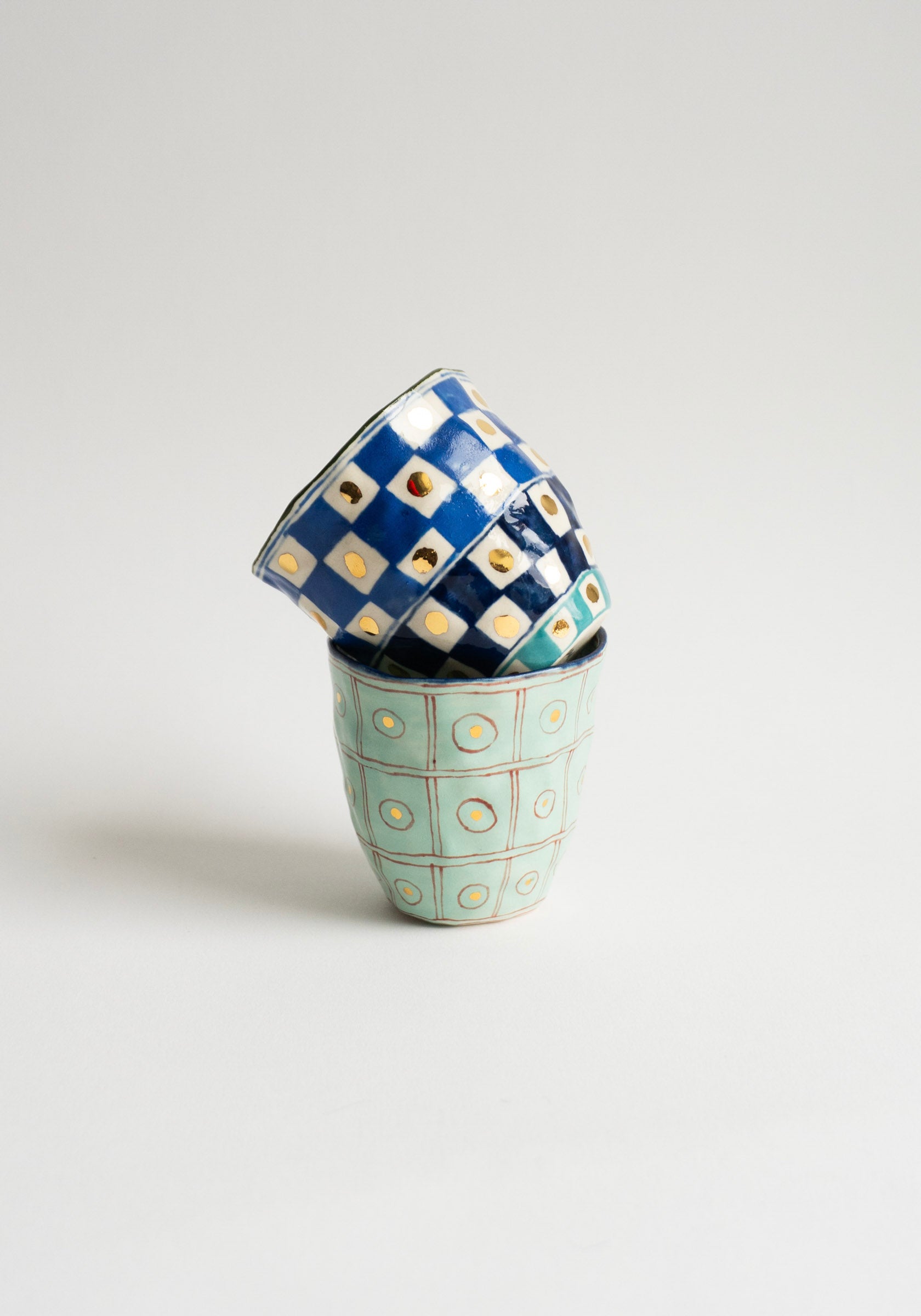 Blue Checker Tumbler