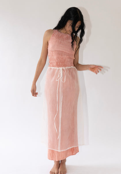 Sheer Organza Long Skirt Undyed – VESTIGE