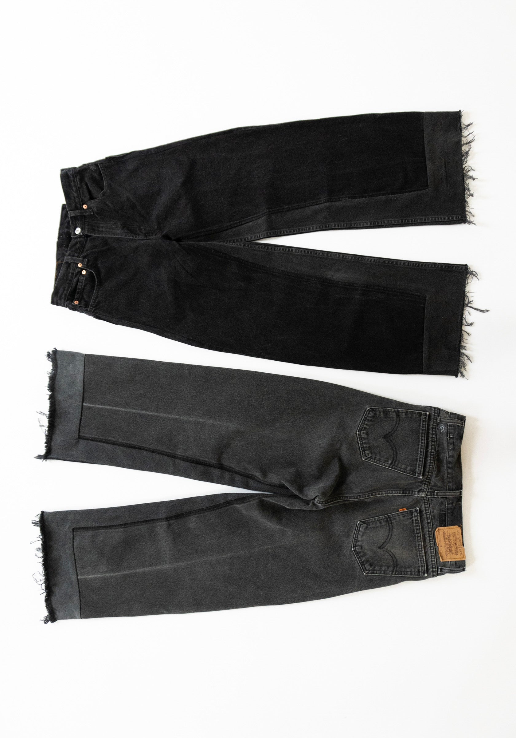 B Sides Vintage Reworked Culotte Jean in Black