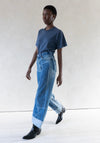 Vintage Reworked Culotte Jean in Indigo
