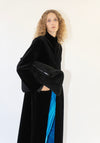 Sheepskin Clutch Bag in Black