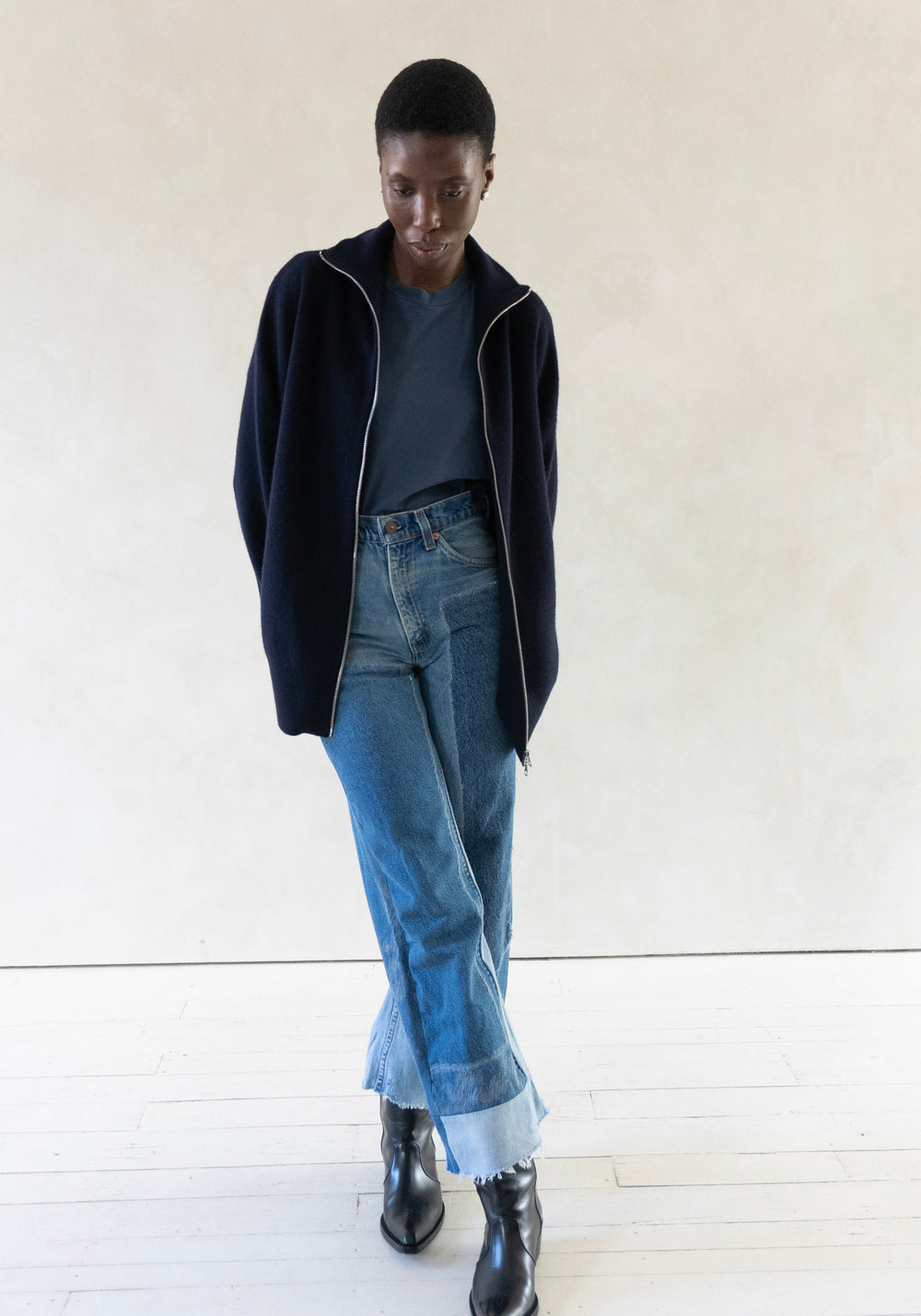 Extreme Cashmere Xtra Out Cardigan in Navy