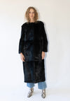 Siba Long Shearling Coat in Black