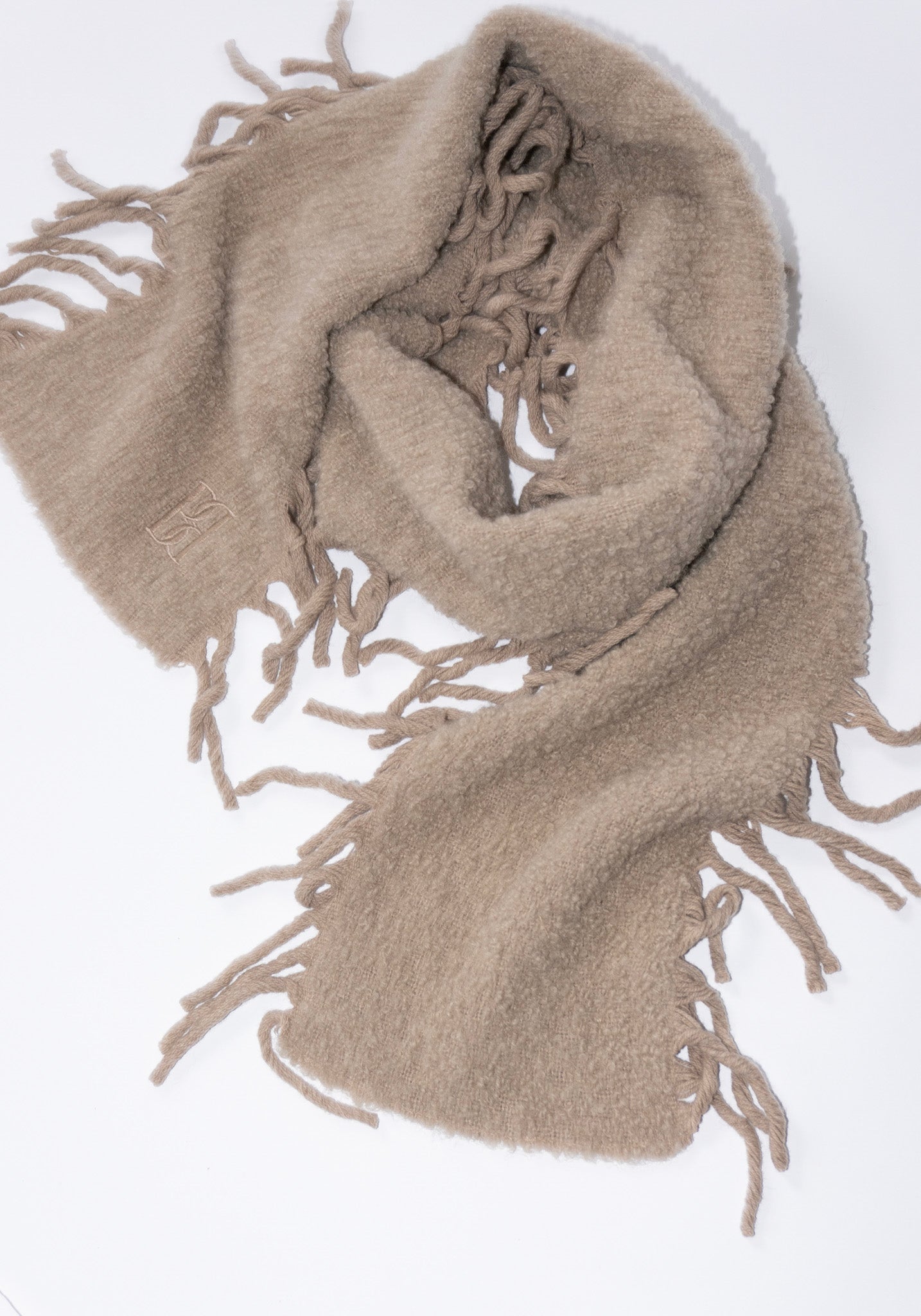 By Malene Birger Fringly Wool Scarf in Tehina