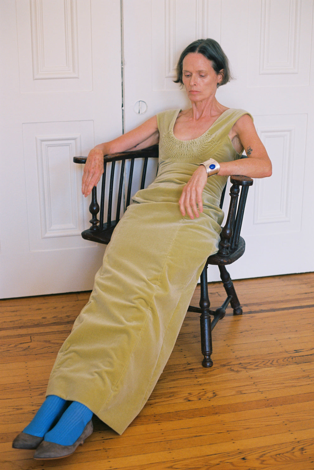 Colleen Allen Low U Dress in Celery