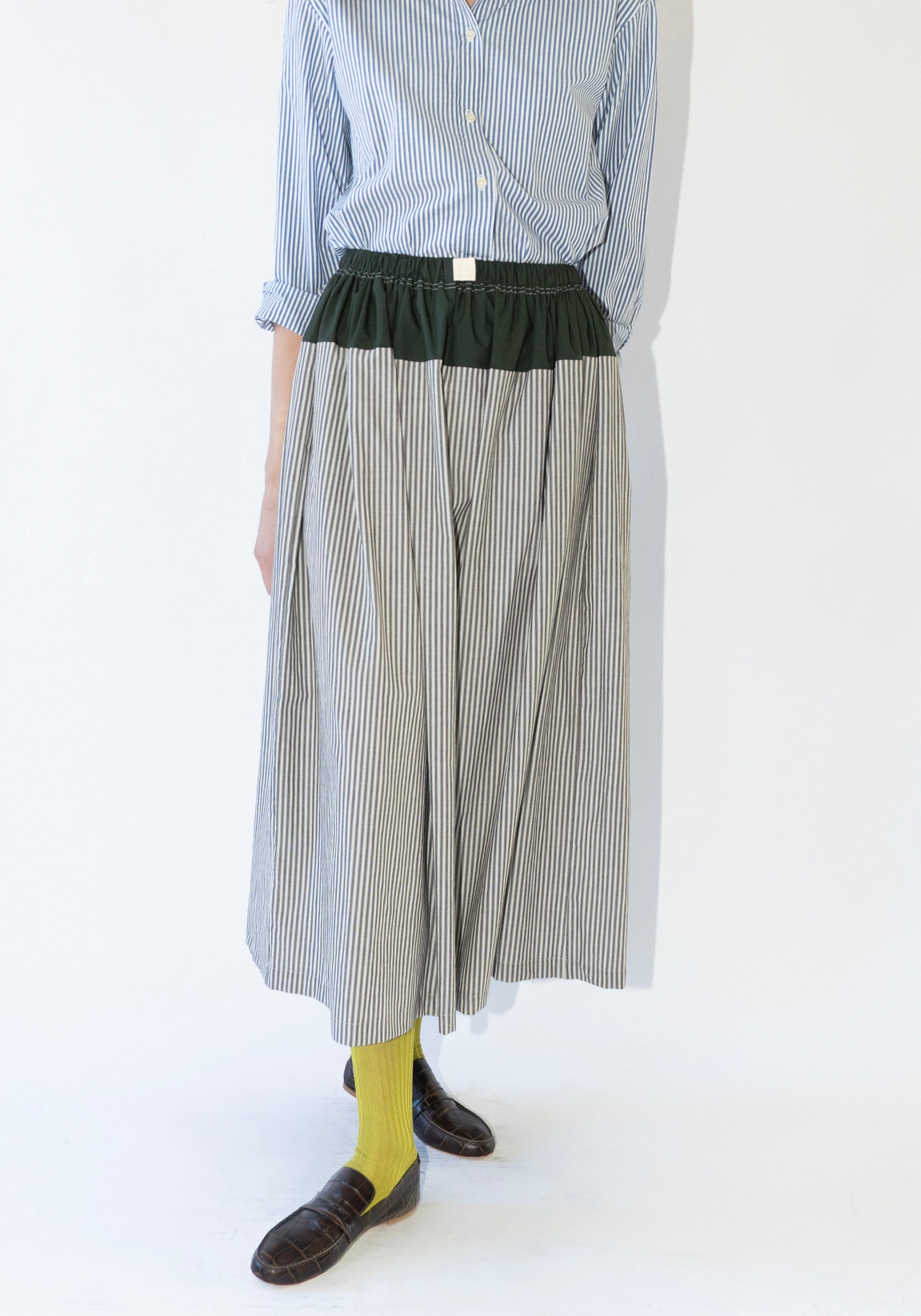 Realm Skirt in File Stripe