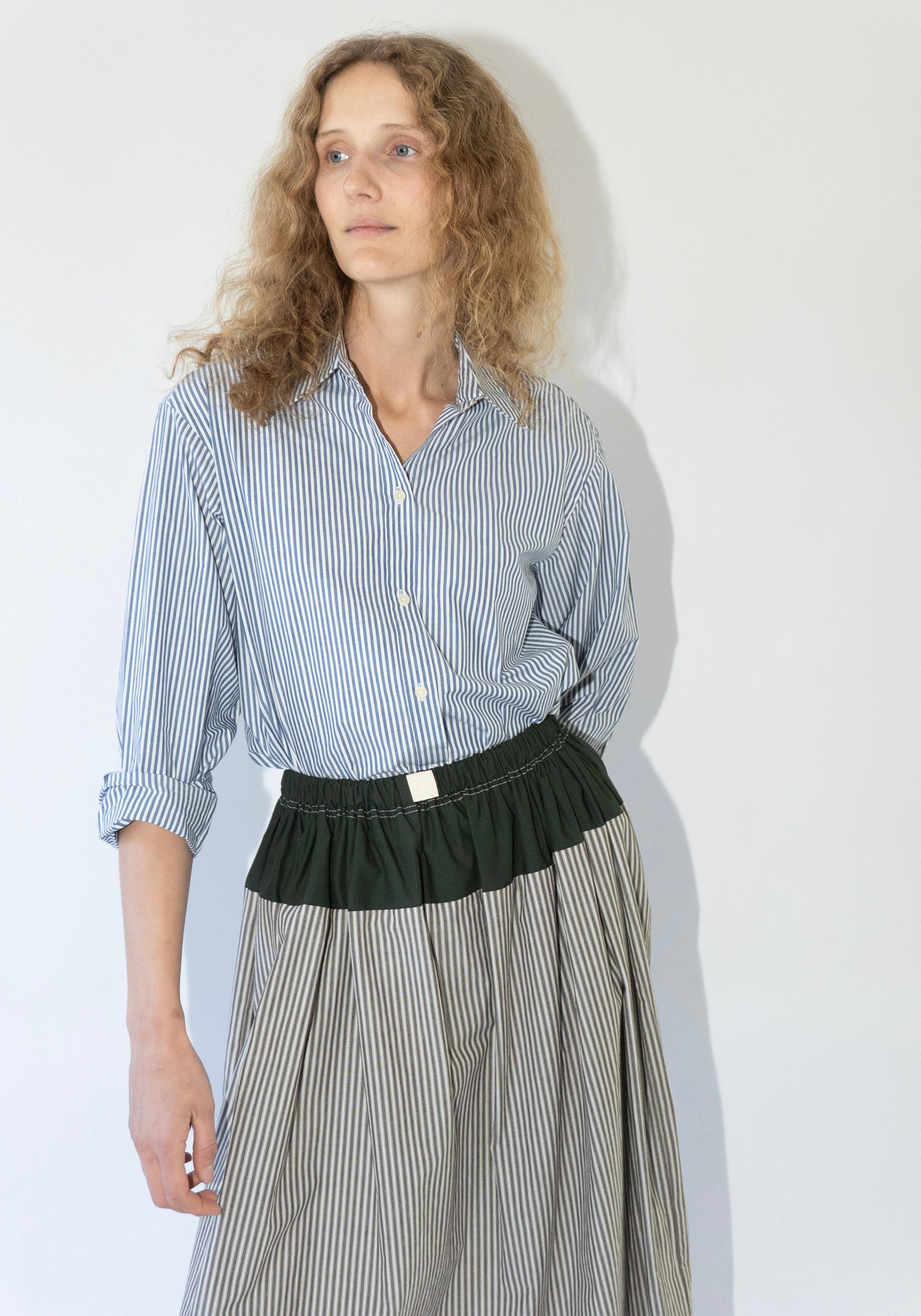 Classic Button Down in Blue Stripe