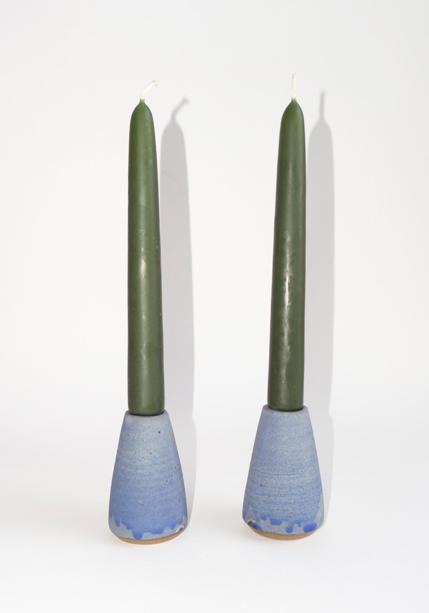 Wax Atelier Dining Taper Candle Pair in Seaweed