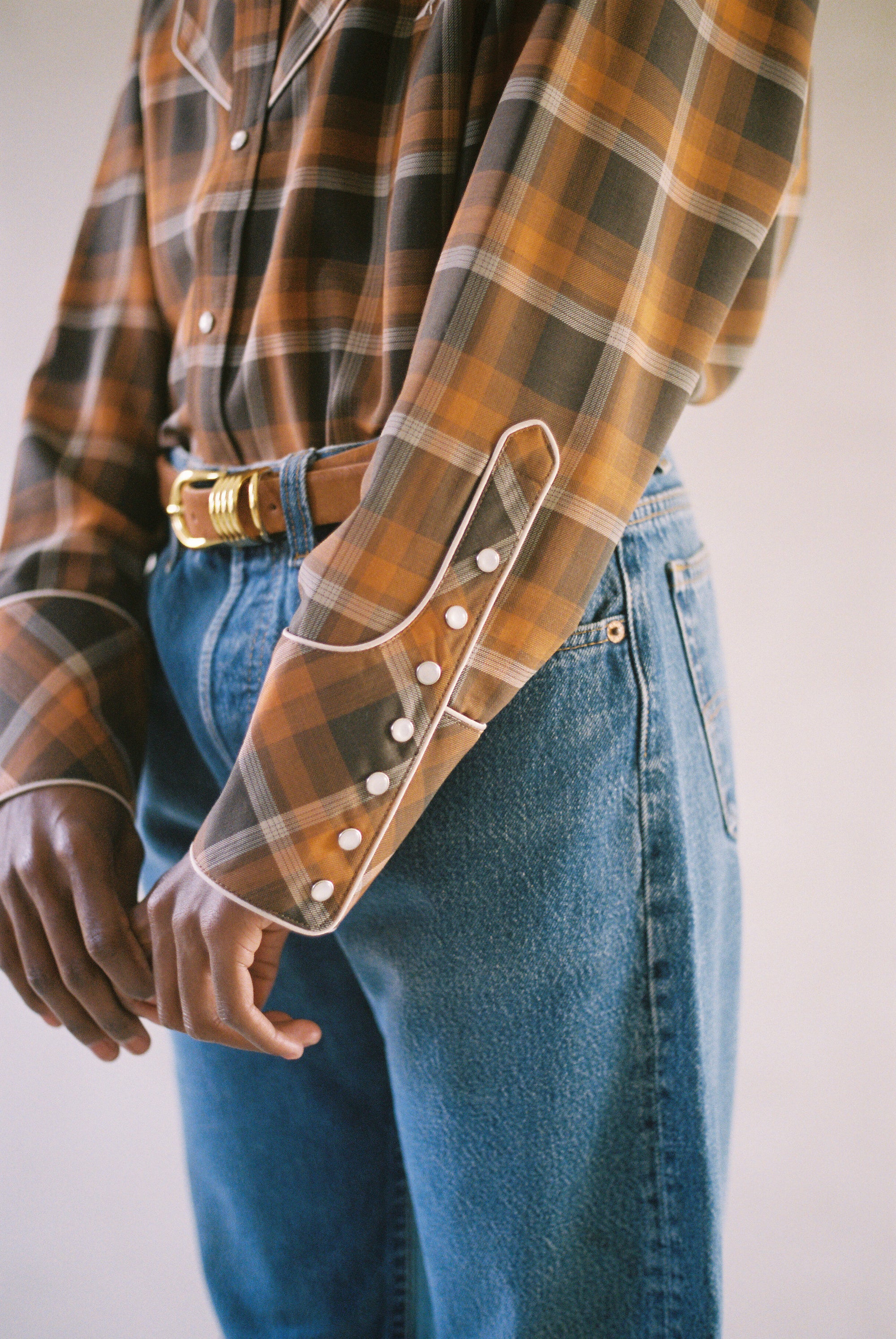 6397 Western Shirt in Red Rock