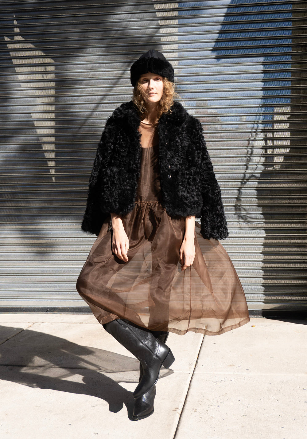 Toscana Sheepskin Ada Jacket in Black