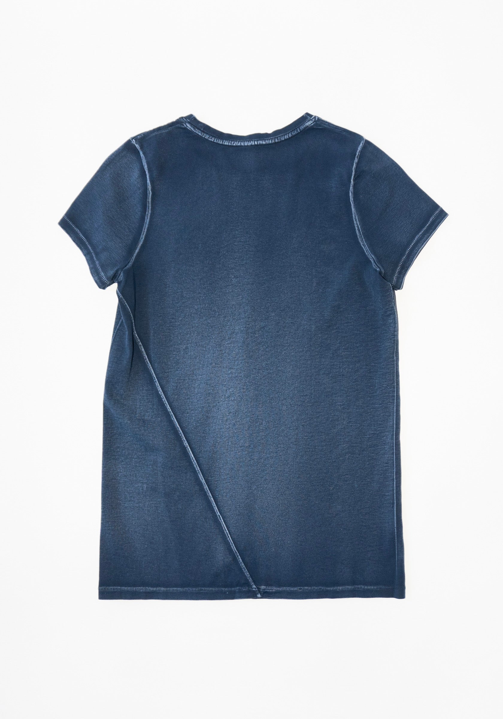 Bias Baby Tee in Indigo