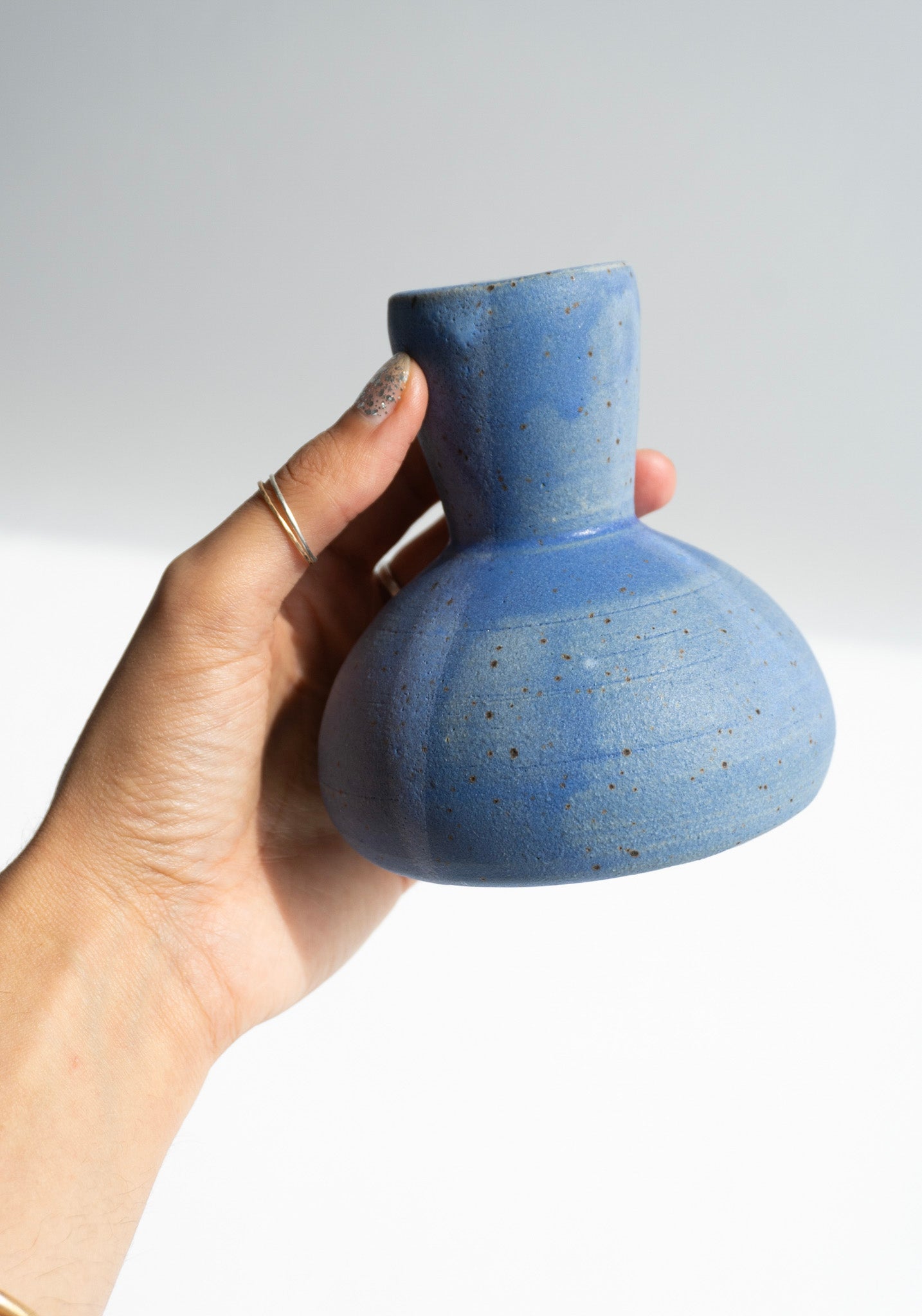 Ahmee Ceramics Blue Bud Vase