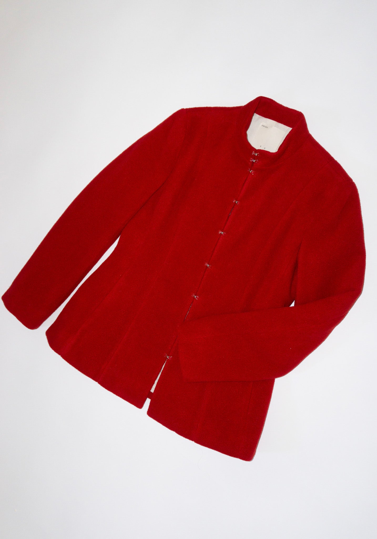 Shaped Victorian Jacket in Red Fleece