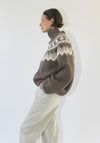 6397 Sedona Hand Knit Sweater in Mink Fairisle