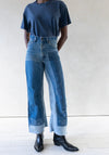 Vintage Reworked Culotte Jean in Indigo