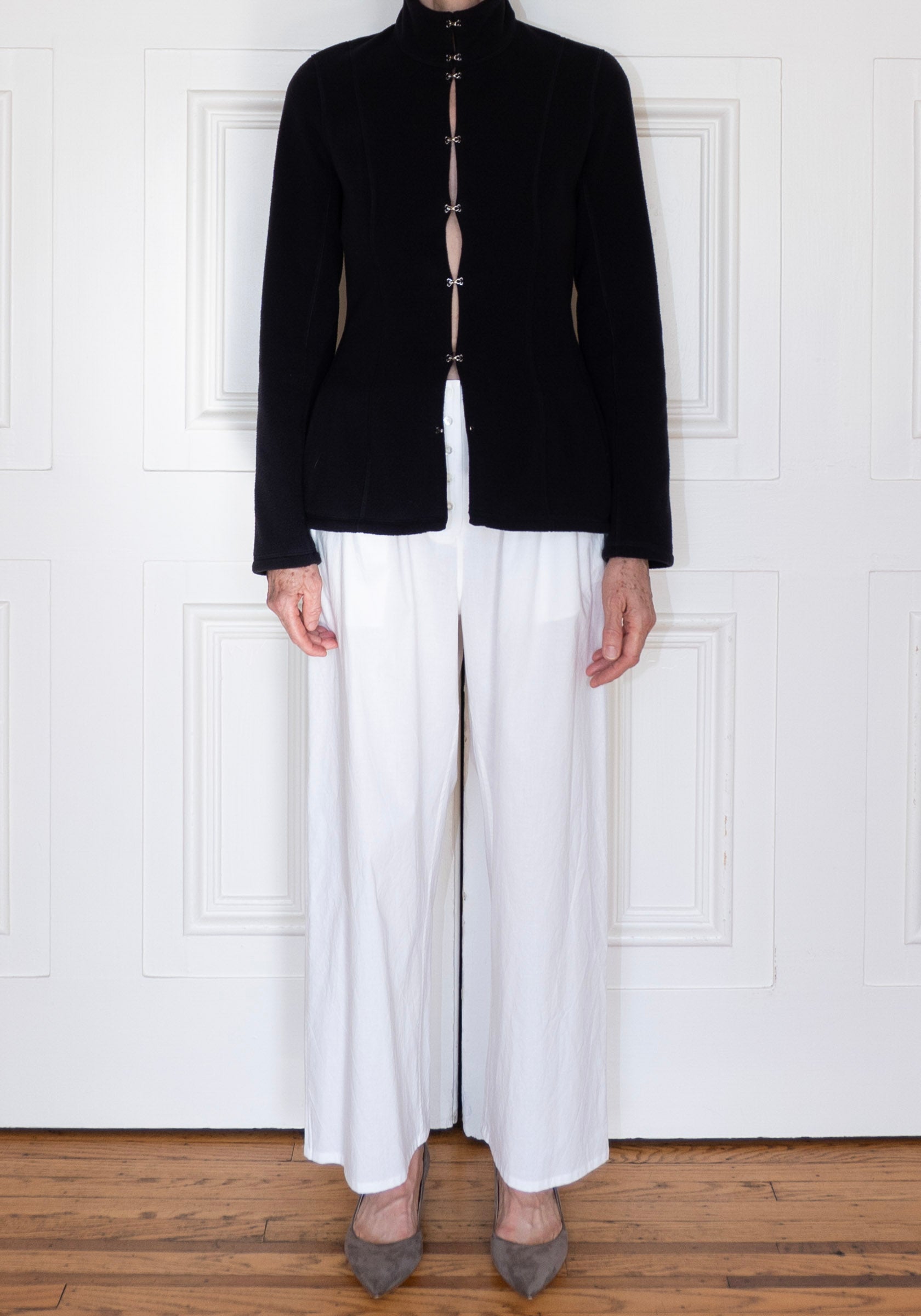 Colleen Allen Cotton Drawstring Pant in Natural White