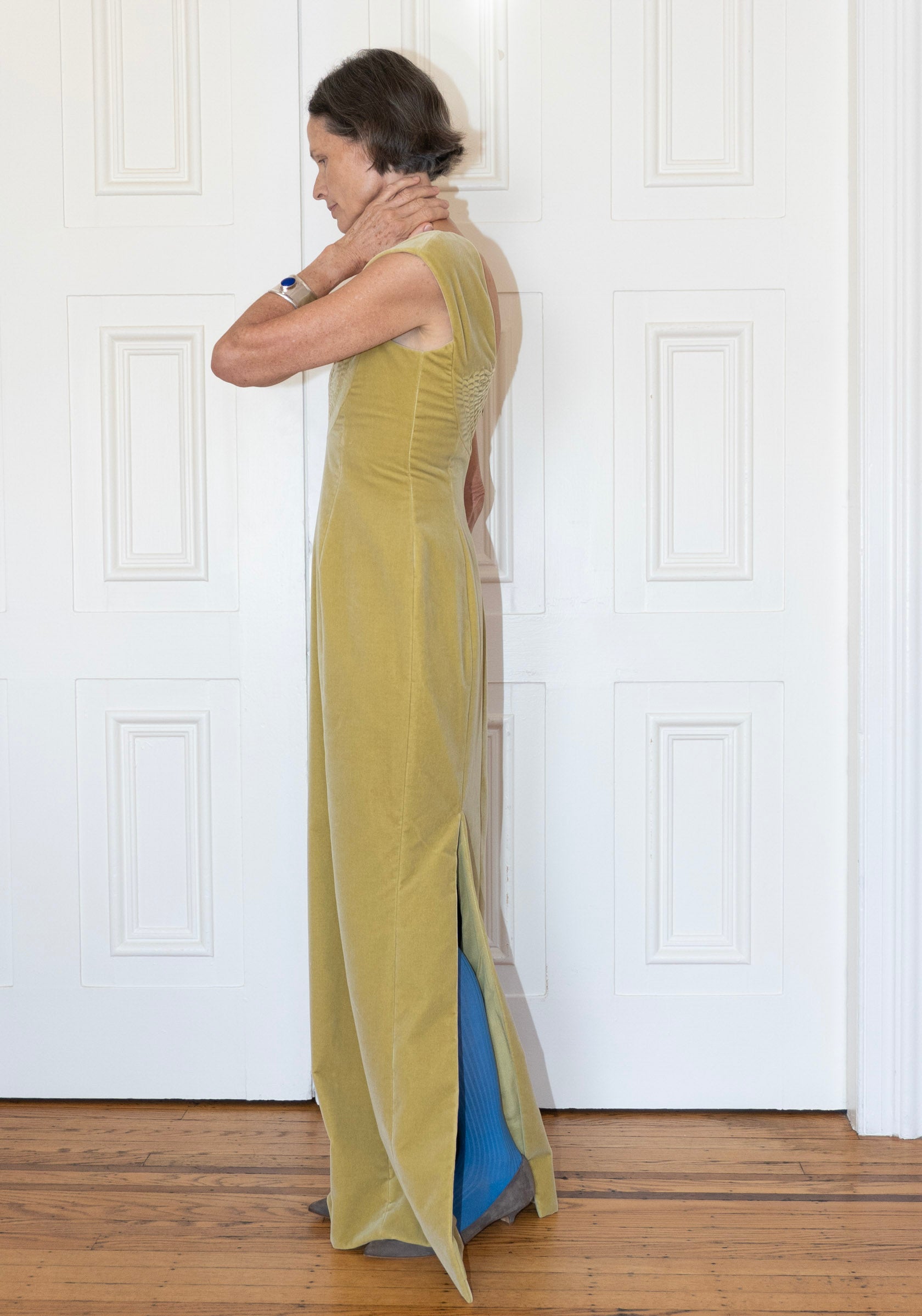 Colleen Allen Low U Dress in Celery