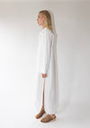 Comme Si Shirt Dress Cotton Poplin in White
