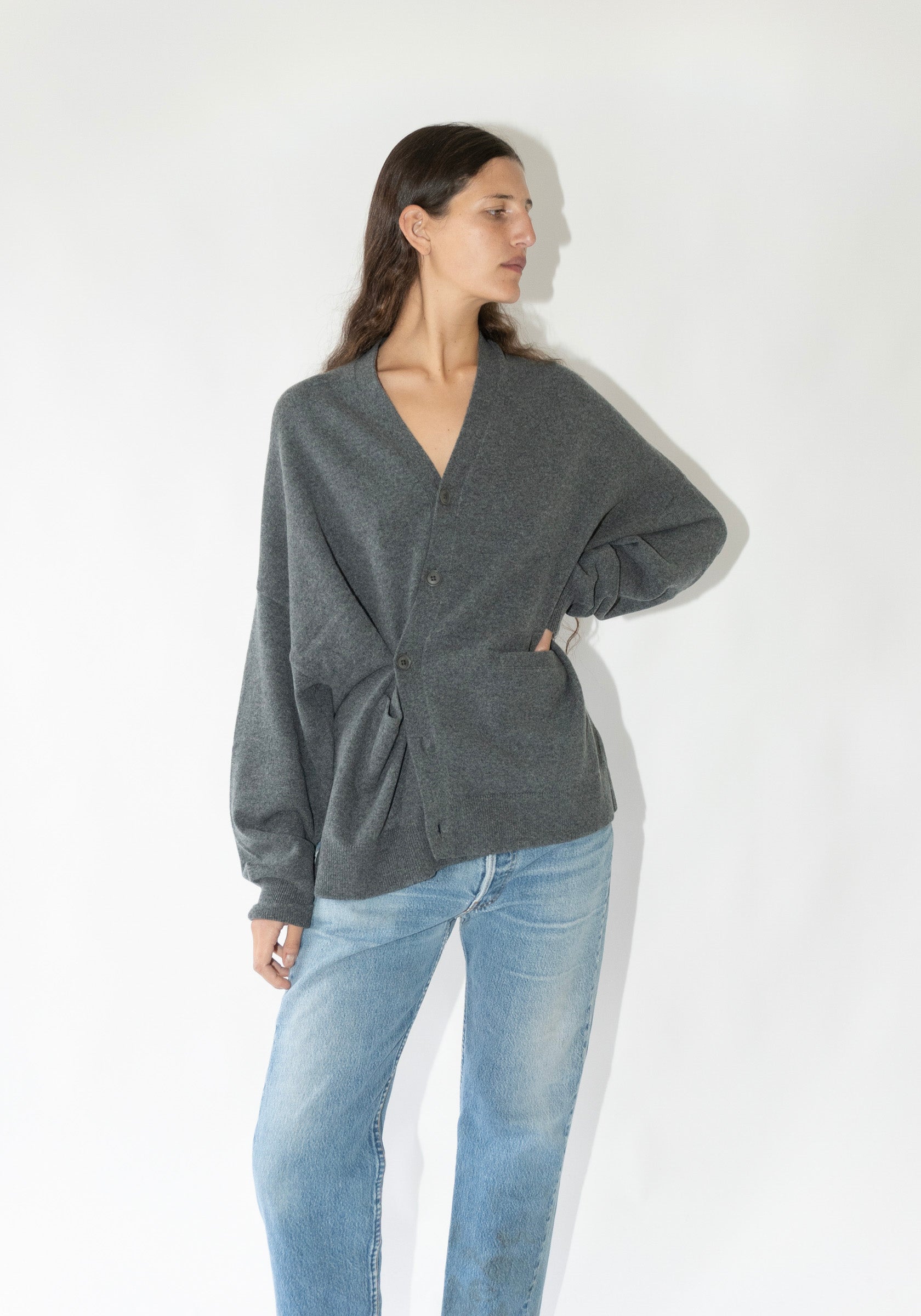 Cashmere Tokio Cardigan in Felt