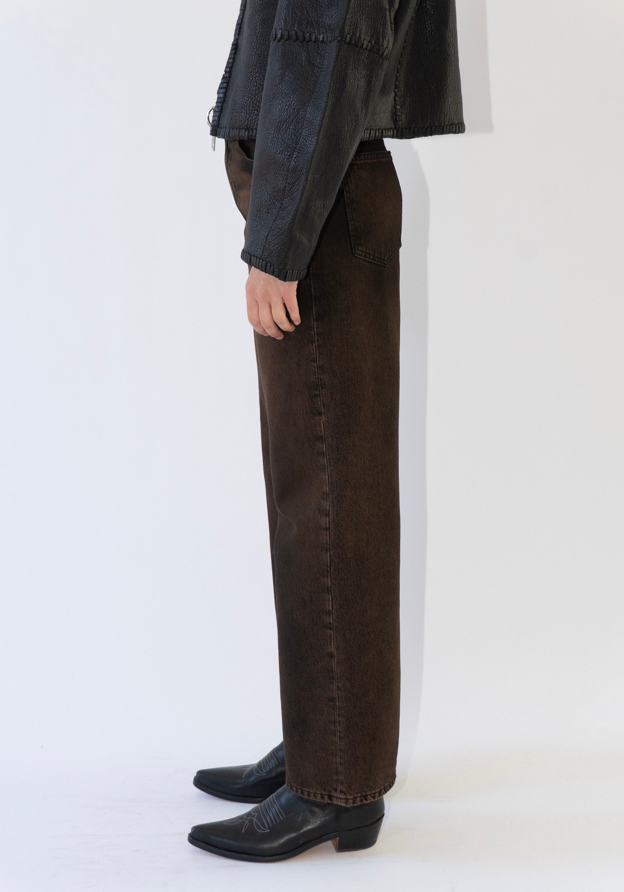 Haikure Korea Jean in Brown Black