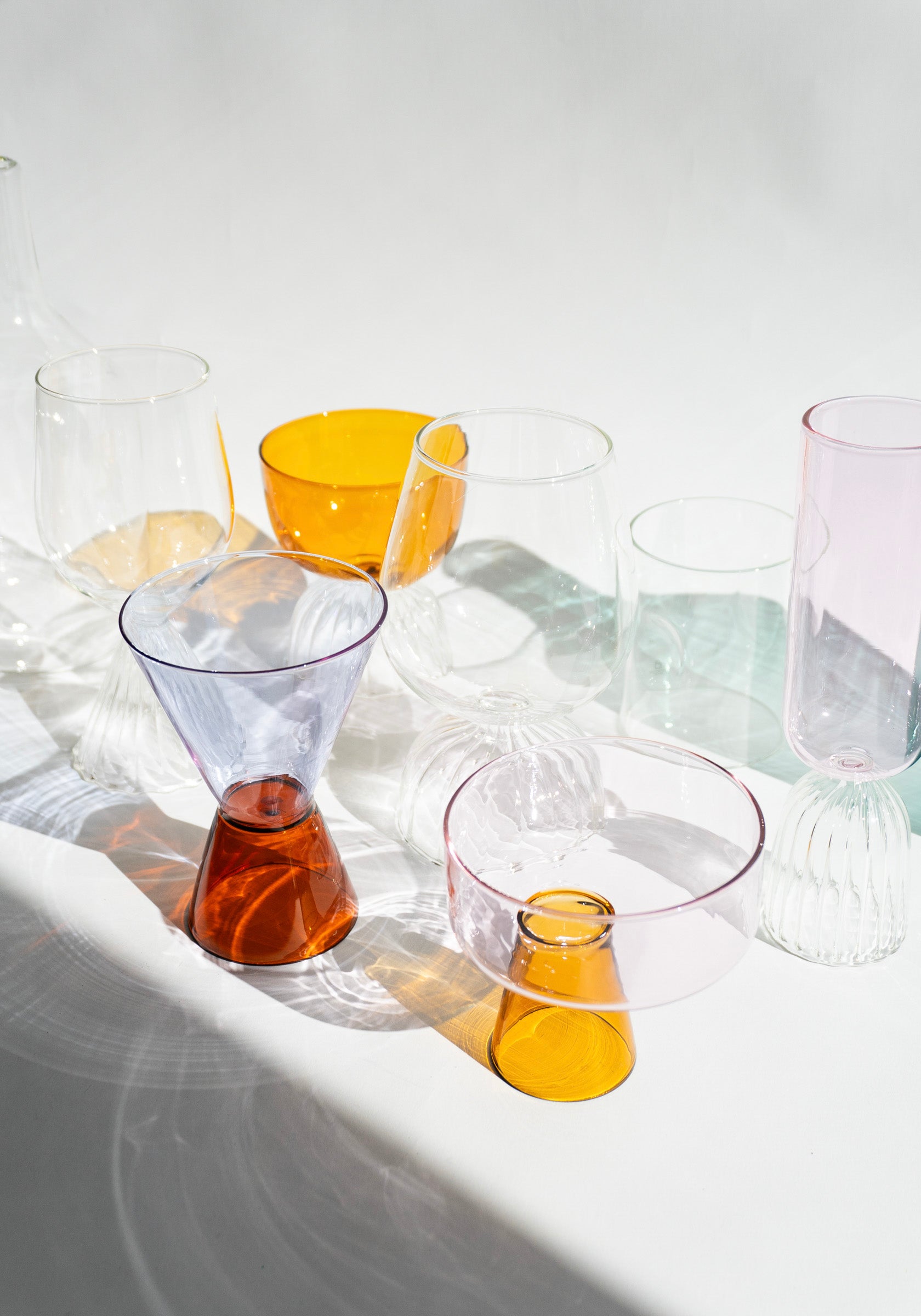 Travasi Glass in Amber & Lilac