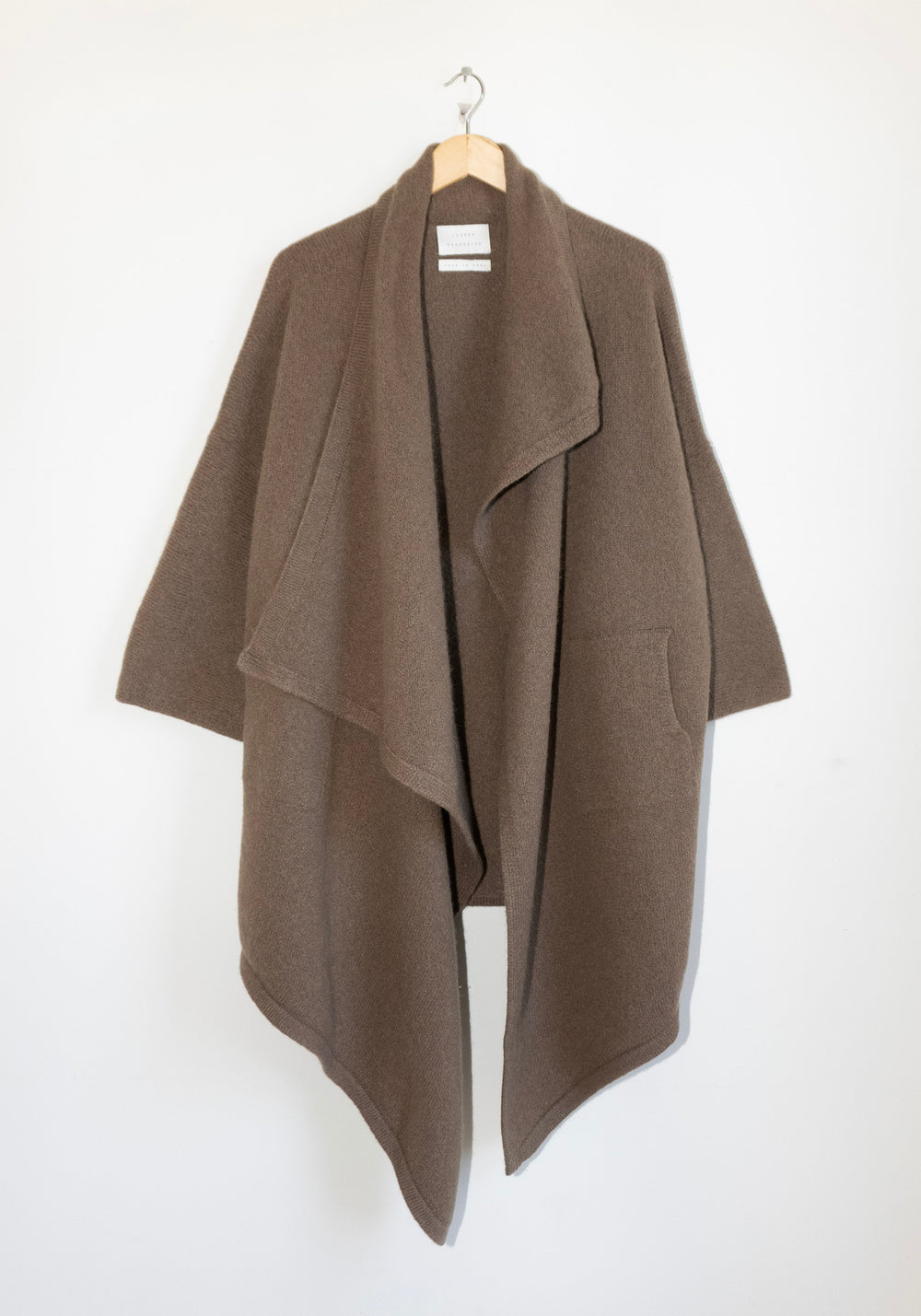 Lauren Manoogian Drape Mantle Sweater Jacket in Tobacco