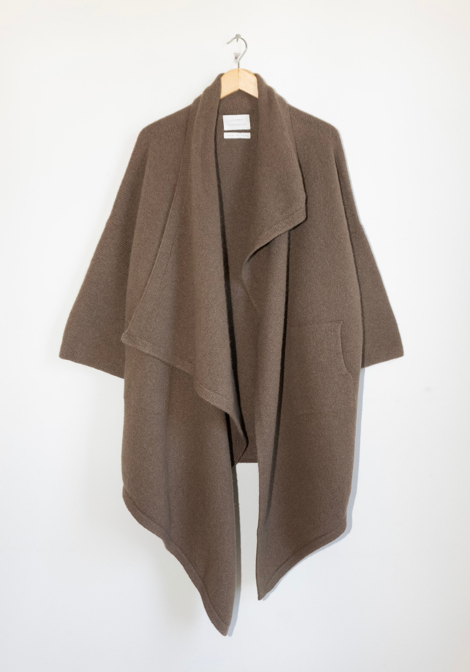 Lauren Manoogian Drape Mantle Sweater Jacket in Tobacco