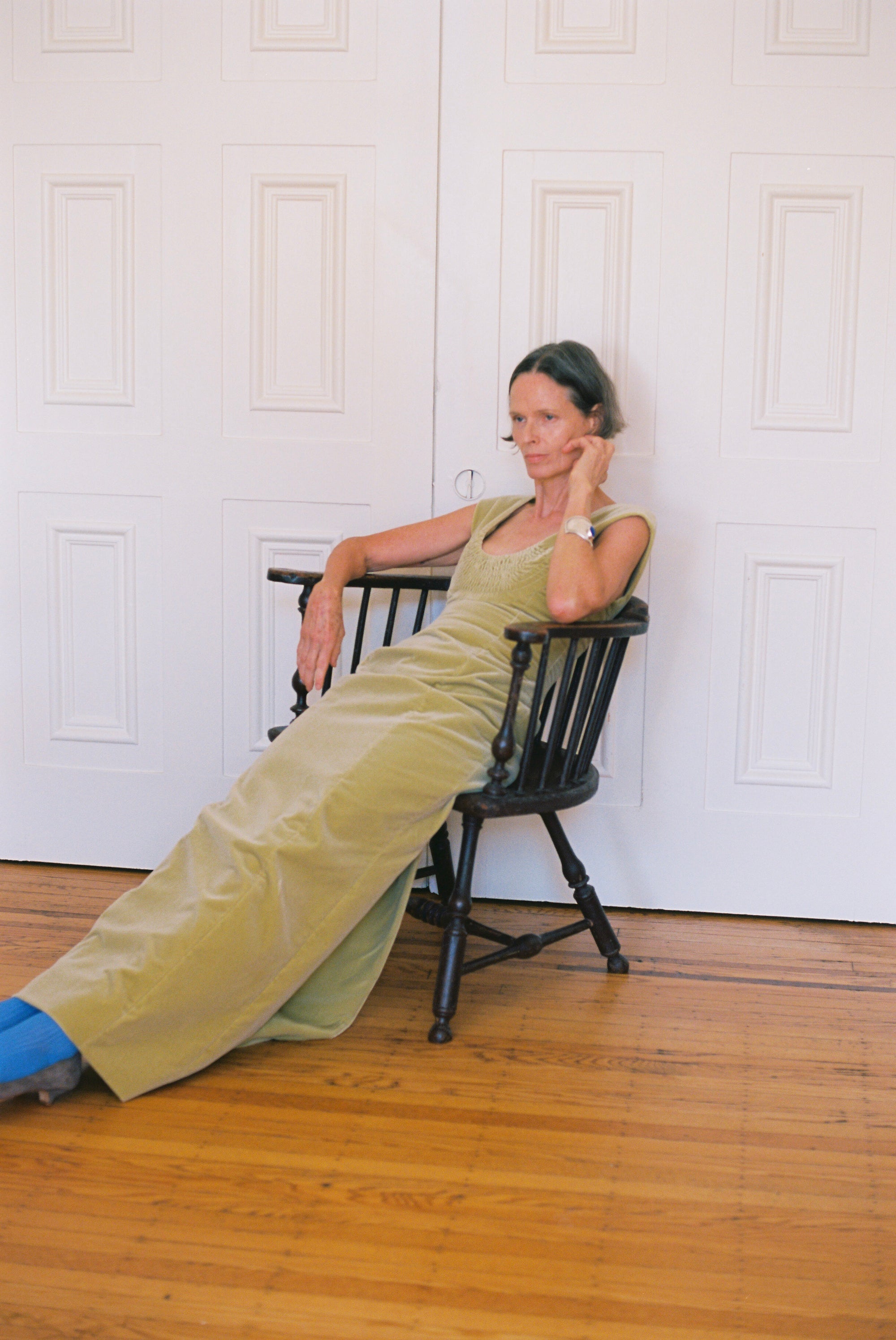 Colleen Allen Low U Dress in Celery