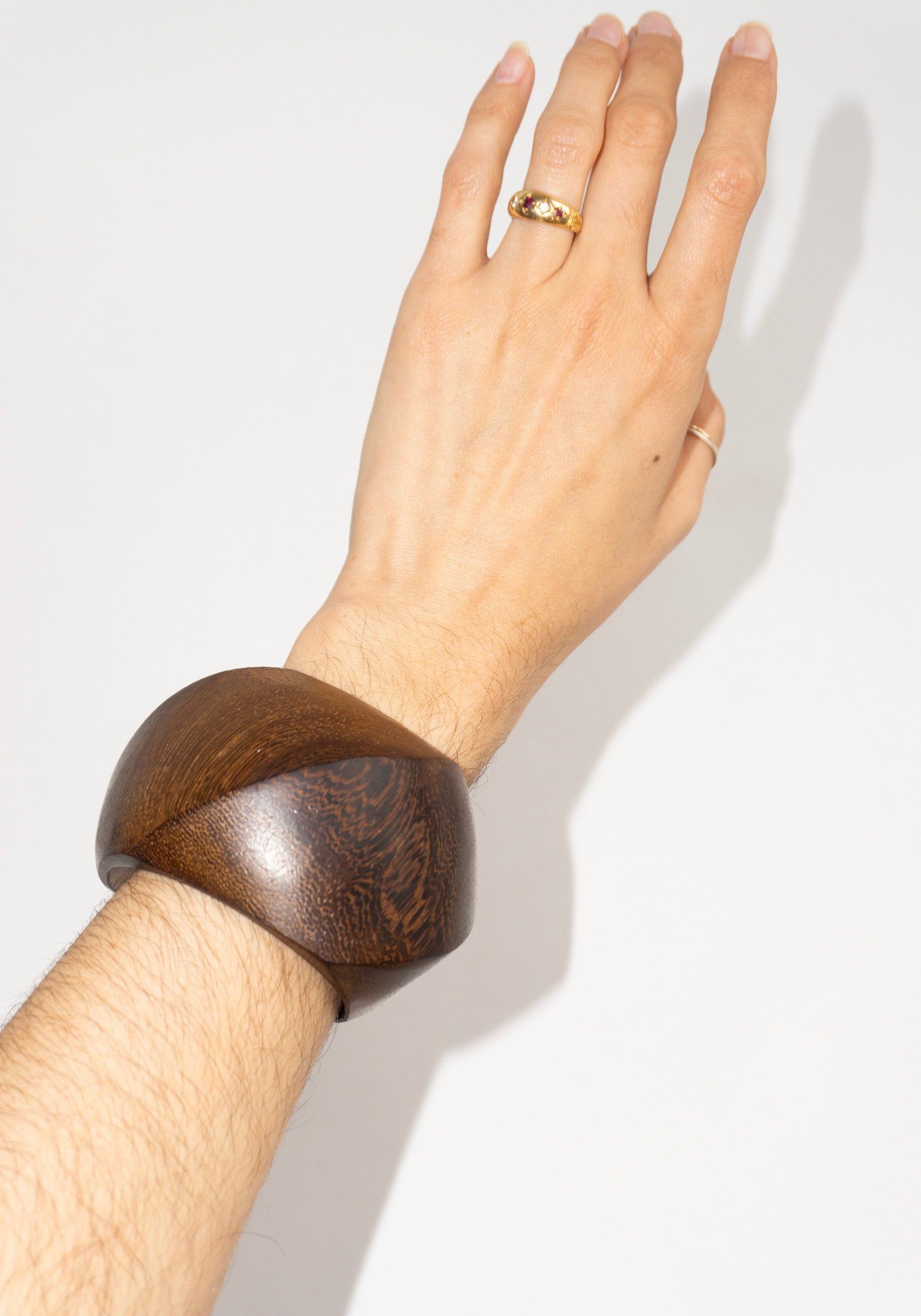 Vintage Wood Sculptural Bracelet