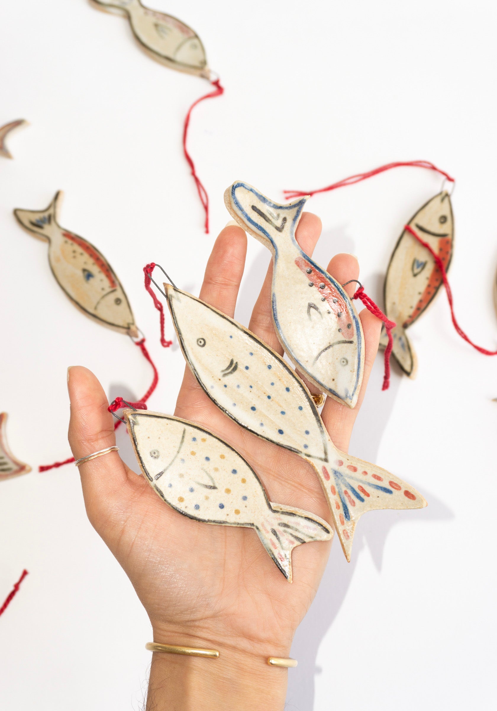 Hand-painted Ceramic Fish Ornament