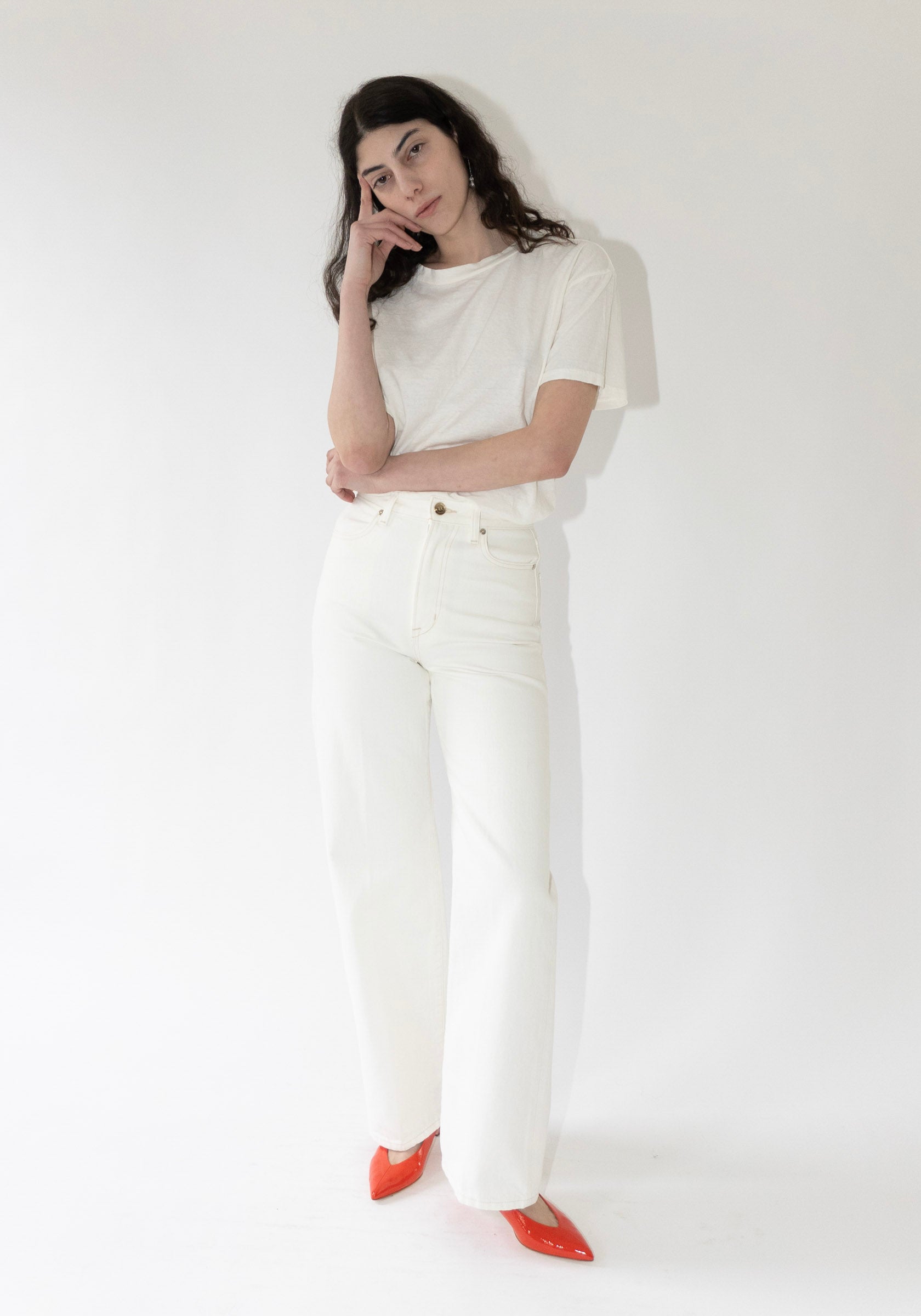 Ruadh Quinn Selvedge Jean in White