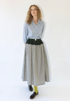 Realm Skirt in File Stripe