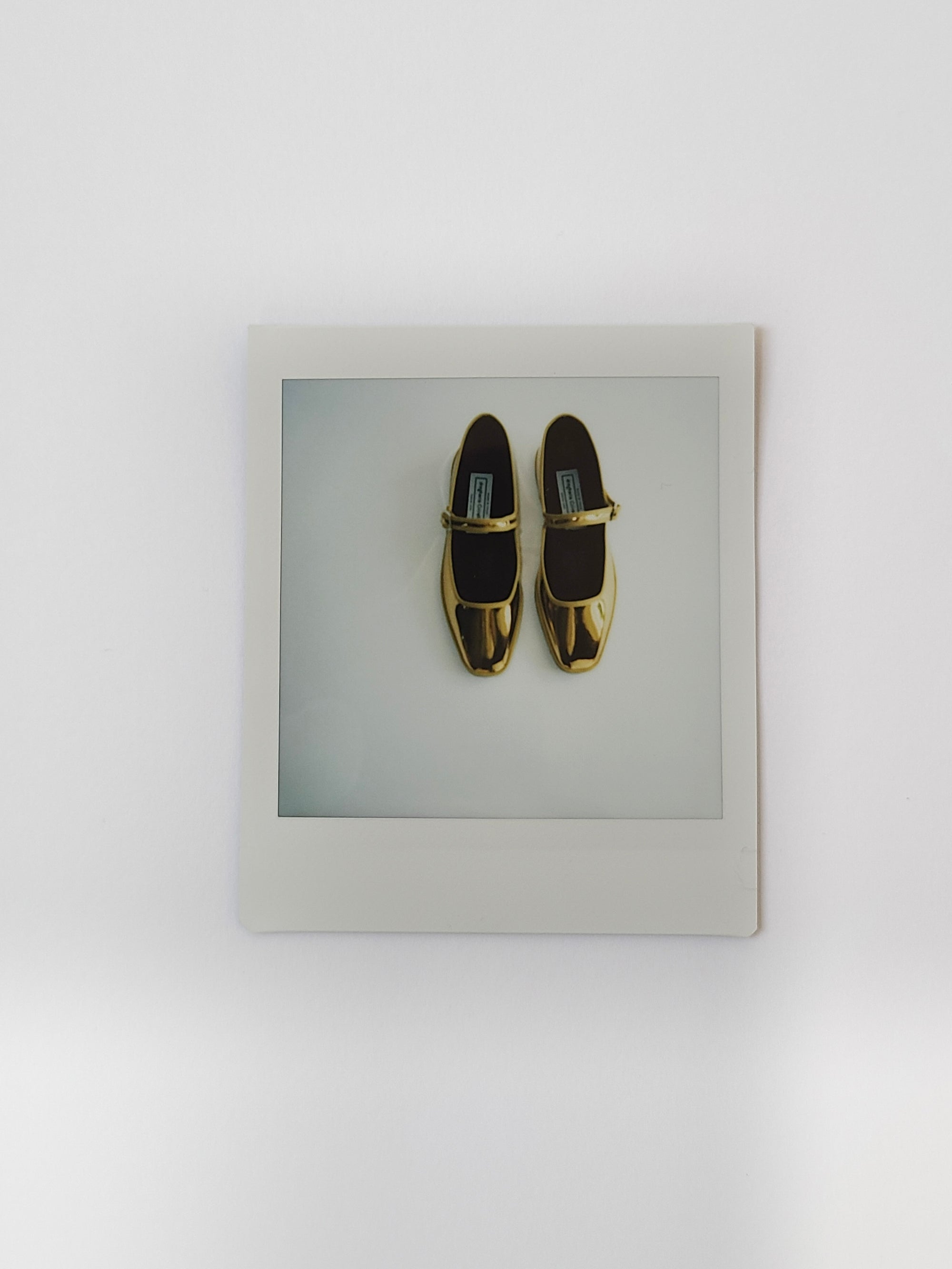 Square Toe Mary Jane in Gold Mirror